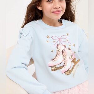 Lipsy Light Blue Sweatshirt with Pink and Gold Accents